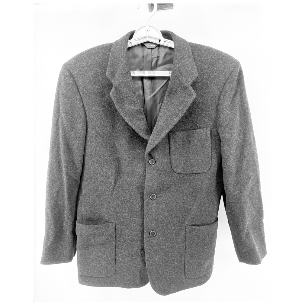 J. Crew Men's Charcoal‎ Gray Wool Cashmere Blend Blazer Sport Coat Size 40R